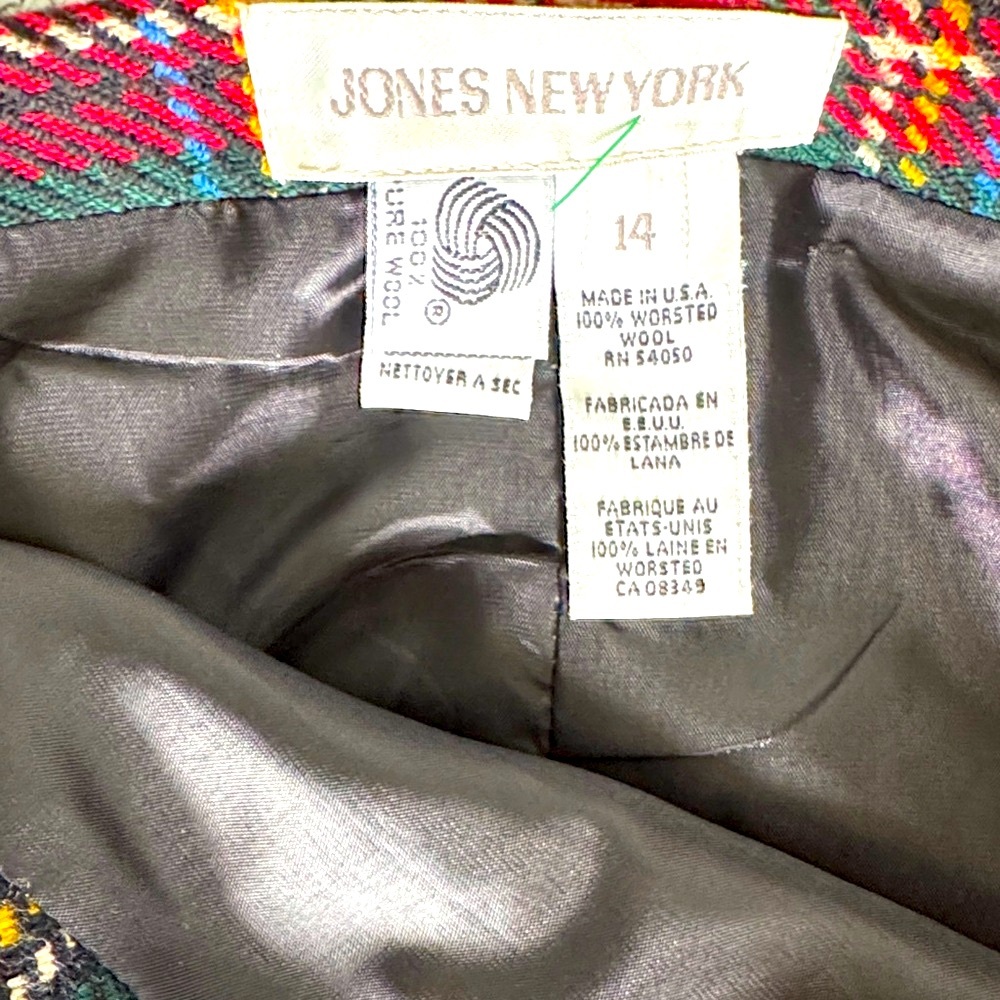 Jones New York Plaid Mini Skirt - Red and Black - Picture 3 of 3